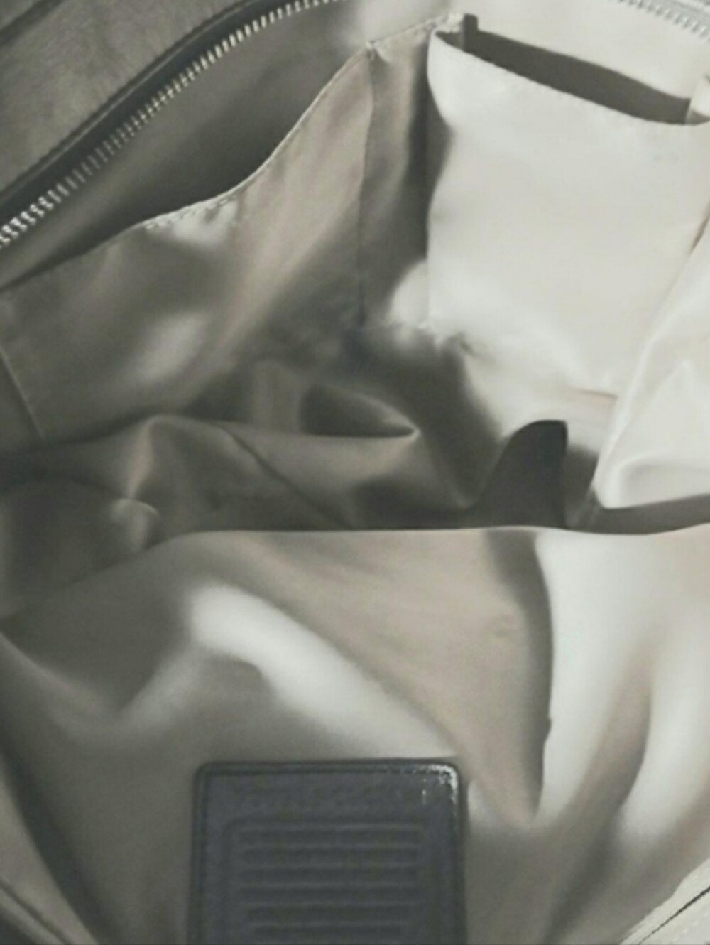 Coach Snake Print Large Tote Bag Metallic Gray Python Textured Shoulder Purse - Picture 3 of 7
